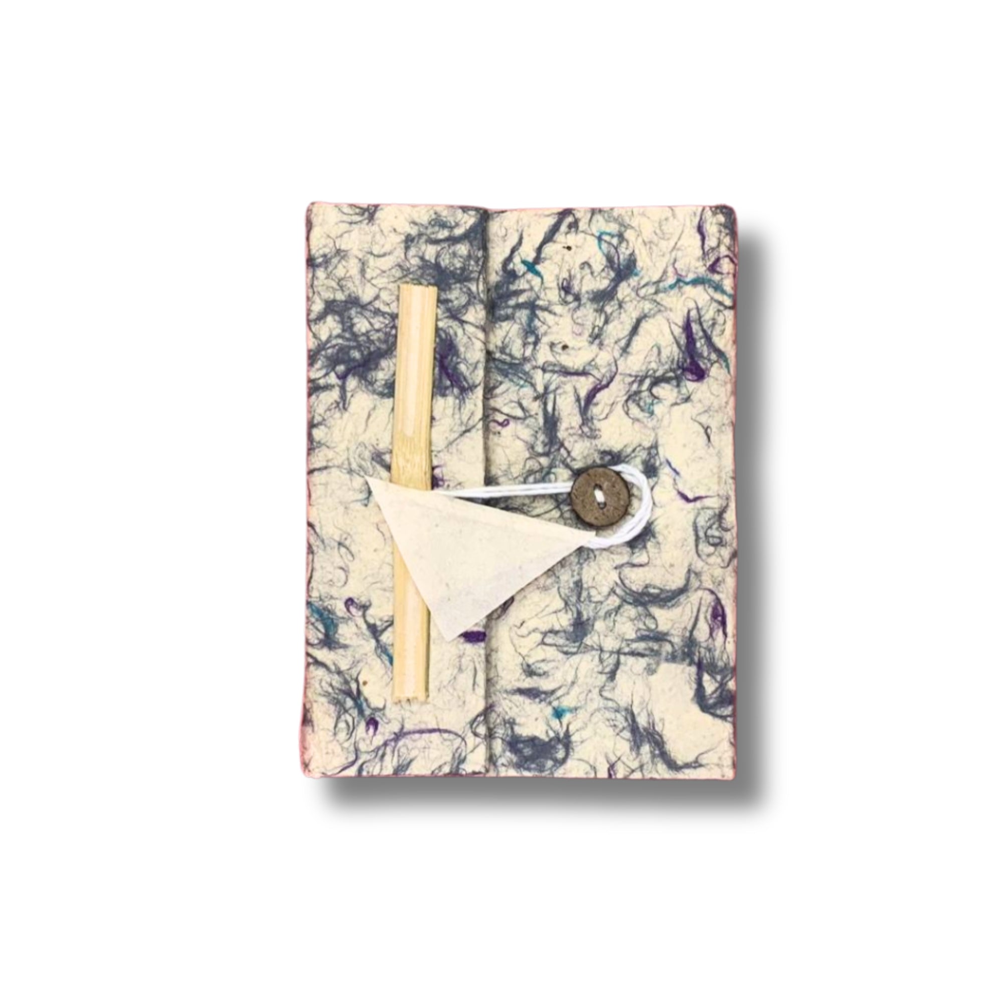 Cuaderno Mediano Lokta-Algodón Azul Mixto-45 hojas-15x12cm