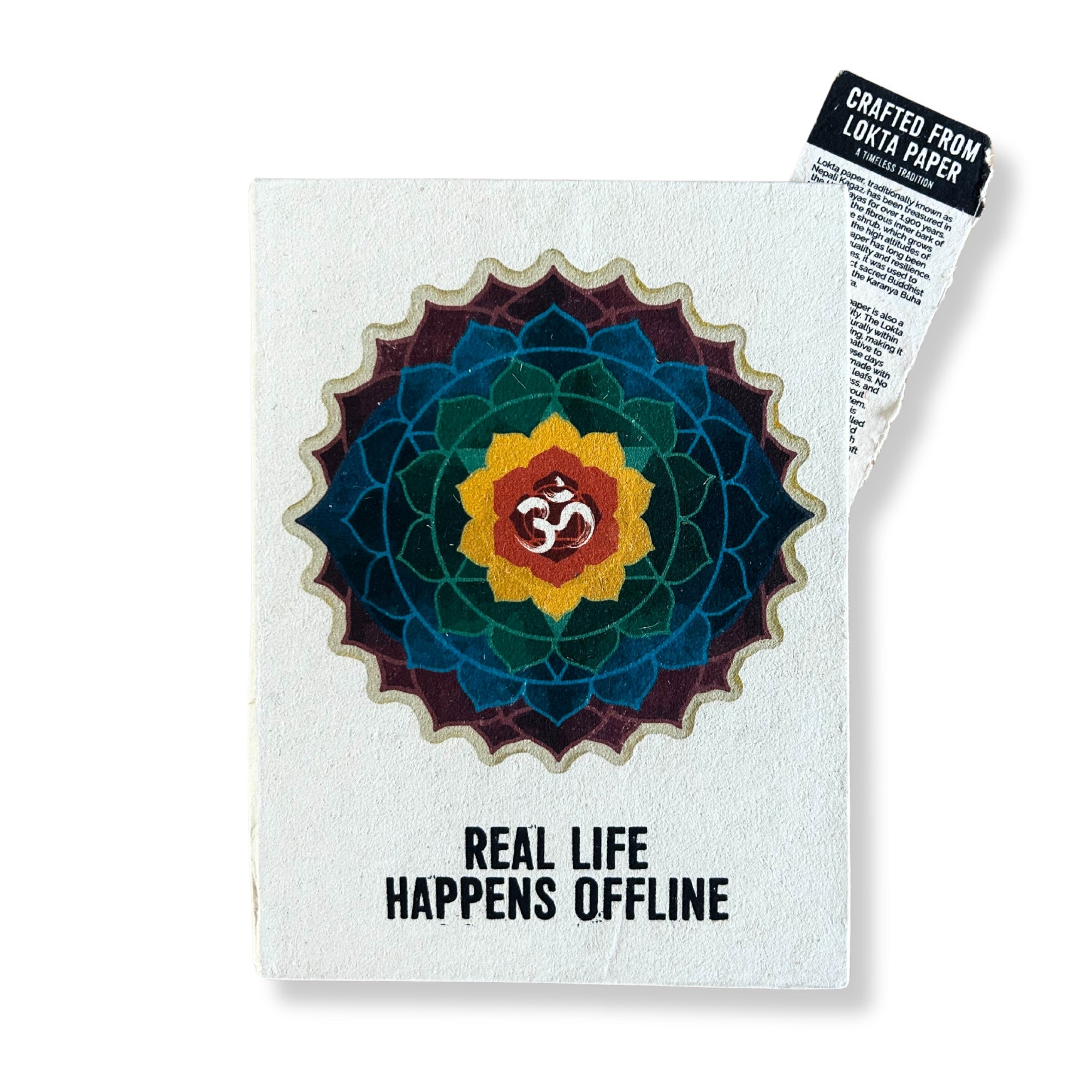 Cuaderno Grande Papel Lokta - Vida Real - 45 Hojas - 21 x 15 (cm)