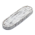 Portaincens de fusta de mango blanca envellida - 30x10 cm