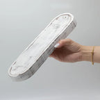 Portaincens de fusta de mango blanca envellida - 30x10 cm