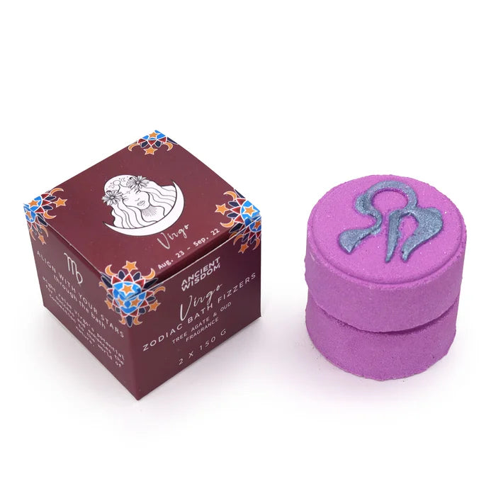 Lote de 2 Bombas de Baño Zodiacal Virgo – Ágata de Árbol y Oud